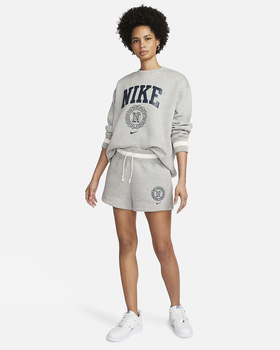 Nike Sportswear Phoenix Fleece Heritage Women's High-Waisted Shorts. Nike .com